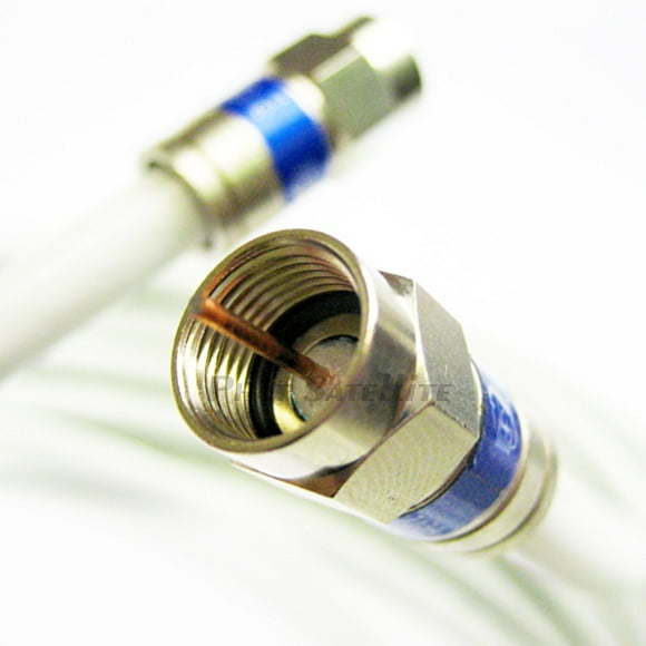 10ft White Coax RG-6 Cable w/Ground Messenger 3Ghz 75 Ohm 18AWG UL ETL cm Anti-Corrosion Weather Seal Brass Compression Fittings Satellite TV & Internet Cable Assembled in USA 10ft White Coax RG-6 Cable w/Ground Messenger 3Ghz 75 Ohm 18AWG UL ETL cm Anti-Corrosion Weather Seal Brass Compression Fittings Satellite TV & Internet Cable Assembled in USA